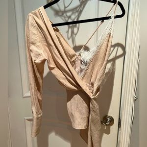 Zara one sleeve shirt